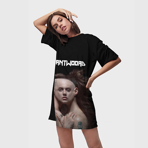 Женская длинная футболка Die Antwoord House of zef / 3D-принт – фото 3