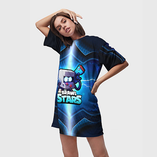 Женская длинная футболка BrawlStars Oko / 3D-принт – фото 3