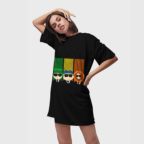 Женская длинная футболка South Park / 3D-принт – фото 3
