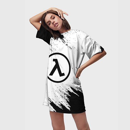 Женская длинная футболка HALF-LIFE 3 / 3D-принт – фото 3