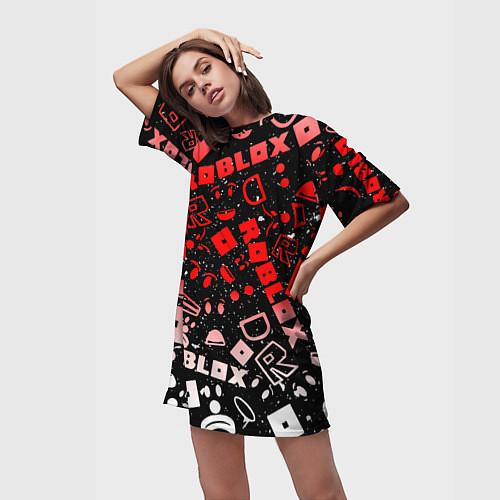 Женская длинная футболка Roblox / 3D-принт – фото 3