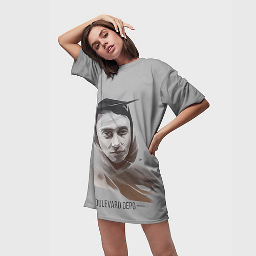 Женская длинная футболка Тёма Boulevard Depo / 3D-принт – фото 3