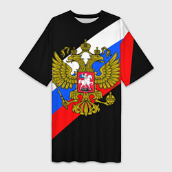 Женская длинная футболка РОССИЯ