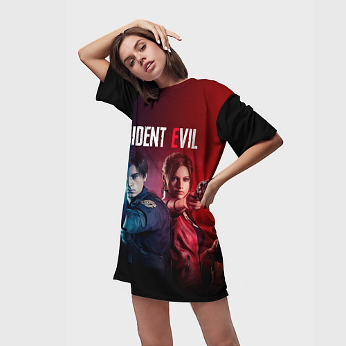Женская длинная футболка Resident Evil 2 / 3D-принт – фото 3