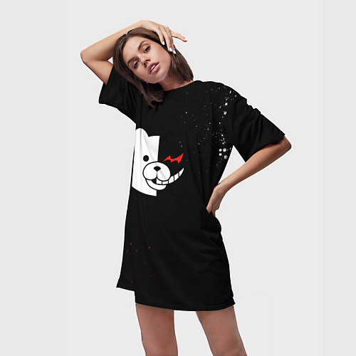 Женская длинная футболка Monocuma / 3D-принт – фото 3