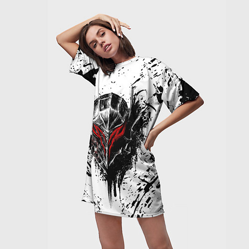 Женская длинная футболка BERSERK / 3D-принт – фото 3