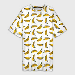Женская длинная футболка Бананы
