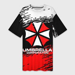 Футболка женская длинная Umbrella Corporation, цвет: 3D-принт