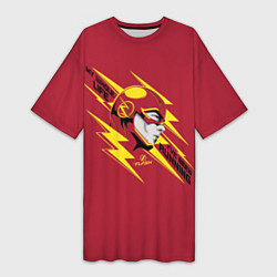 Футболка женская длинная The Flash, цвет: 3D-принт