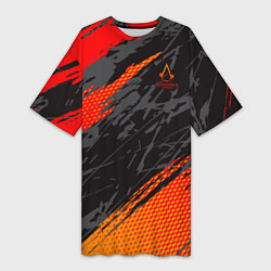 Футболка женская длинная Assassins Creed, цвет: 3D-принт