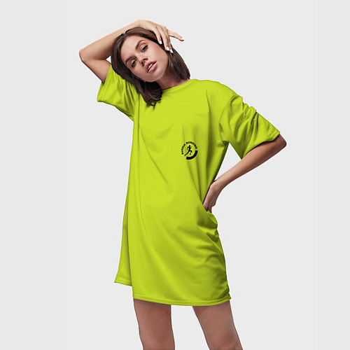 Женская длинная футболка Беганутые / 3D-принт – фото 3