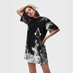 Футболка женская длинная ASSASSINS CREED, цвет: 3D-принт — фото 2