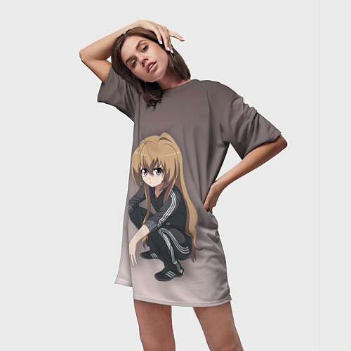 Женская длинная футболка Аниме / 3D-принт – фото 3