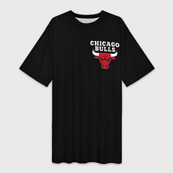 Футболка женская длинная CHICAGO BULLS, цвет: 3D-принт