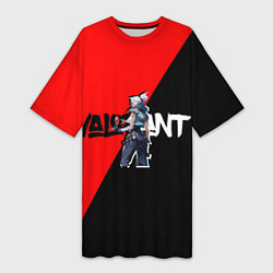 Женская длинная футболка Valorant Jett