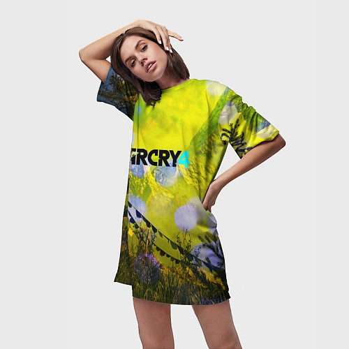 Женская длинная футболка FARCRY4 / 3D-принт – фото 3