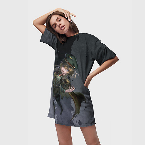 Женская длинная футболка Таня / 3D-принт – фото 3