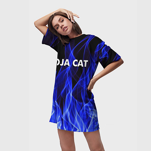 Женская длинная футболка DOJA CAT / 3D-принт – фото 3
