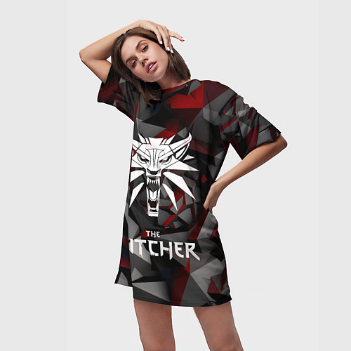 Женская длинная футболка The Witcher / 3D-принт – фото 3
