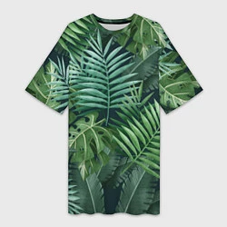Женская длинная футболка Тропики