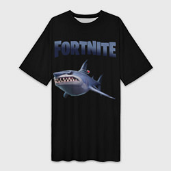 Футболка женская длинная Loot Shark Fortnite, цвет: 3D-принт