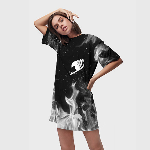 Женская длинная футболка FAIRY TAIL ХВОСТ ФЕИ / 3D-принт – фото 3