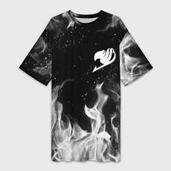 Футболка женская длинная FAIRY TAIL ХВОСТ ФЕИ, цвет: 3D-принт