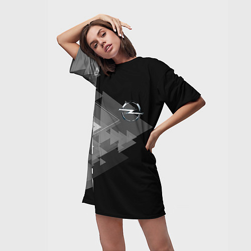 Женская длинная футболка OPEL / 3D-принт – фото 3