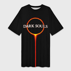 Футболка женская длинная Dark Souls, цвет: 3D-принт