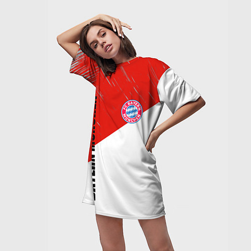 Женская длинная футболка Бавария / 3D-принт – фото 3