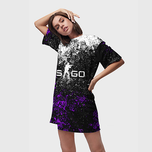 Женская длинная футболка CS GO / 3D-принт – фото 3