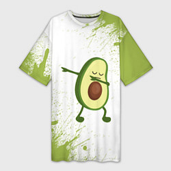 Футболка женская длинная Авокадо, цвет: 3D-принт