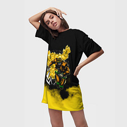 Футболка женская длинная JoJo Bizarre Adventure, цвет: 3D-принт — фото 2