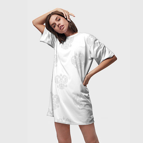 Женская длинная футболка Герб / 3D-принт – фото 3