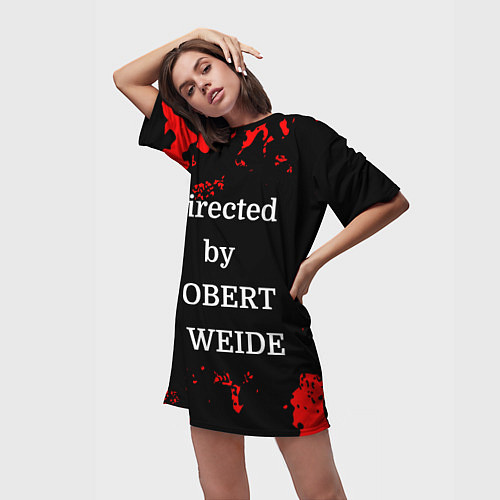 Женская длинная футболка Directed by ROBERT B WEIDE / 3D-принт – фото 3