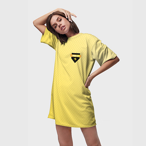 Женская длинная футболка Hufflepuff / 3D-принт – фото 3