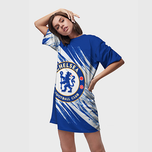 Женская длинная футболка Chelsea / 3D-принт – фото 3