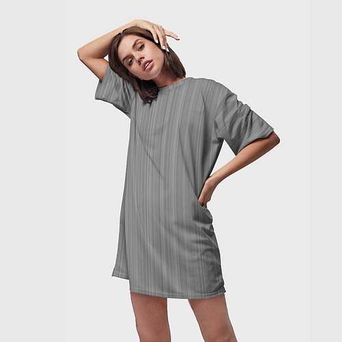 Женская длинная футболка Серый / 3D-принт – фото 3