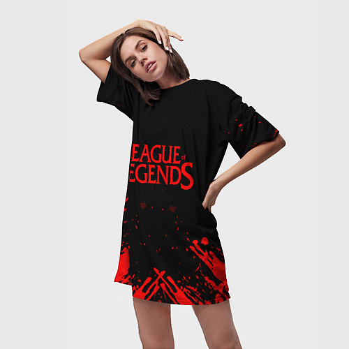 Женская длинная футболка League of legends / 3D-принт – фото 3