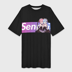 Футболка женская длинная Re:Zero, цвет: 3D-принт