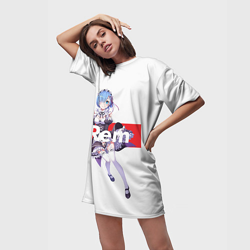 Женская длинная футболка Re:Zero / 3D-принт – фото 3