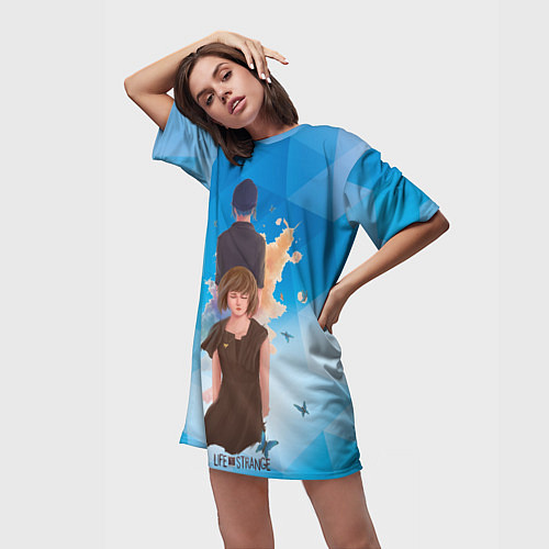 Женская длинная футболка Life is Strange! / 3D-принт – фото 3
