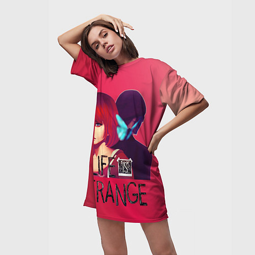 Женская длинная футболка ХлояМакс / 3D-принт – фото 3