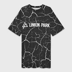 Футболка женская длинная LINKIN PARK ЛИНКИН ПАРК, цвет: 3D-принт