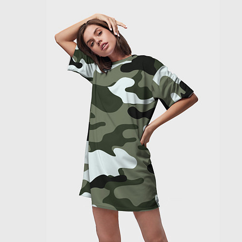 Женская длинная футболка Camouflage 2 / 3D-принт – фото 3