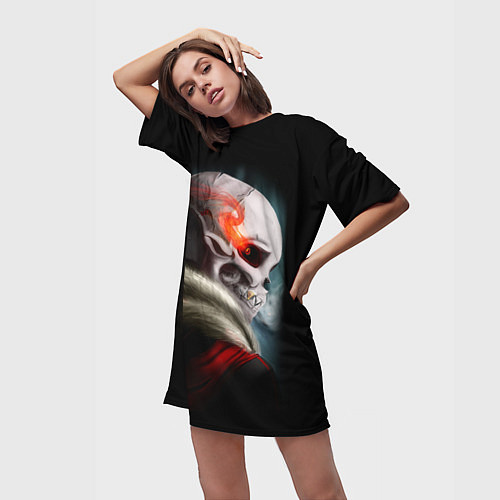 Женская длинная футболка UNDERTALE / 3D-принт – фото 3