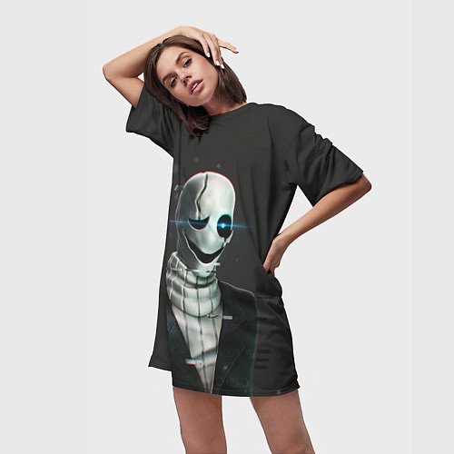 Женская длинная футболка UNDERTALE / 3D-принт – фото 3