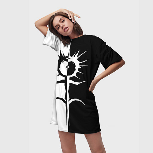 Женская длинная футболка GHOSTEMANE / 3D-принт – фото 3