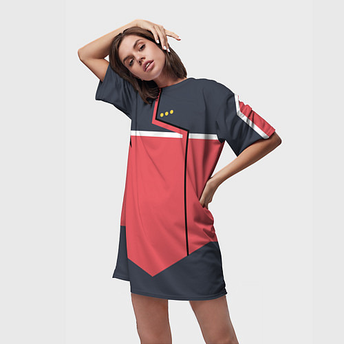 Женская длинная футболка Звездный костюм № 1 Z / 3D-принт – фото 3