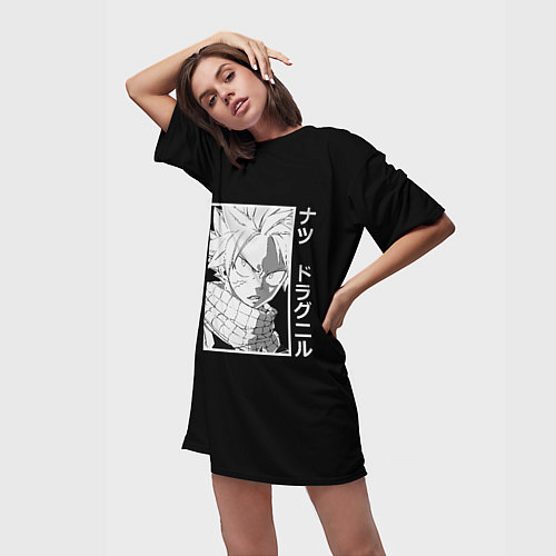 Женская длинная футболка Нацу Драгнил / 3D-принт – фото 3